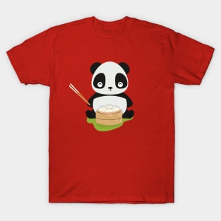 Panda eating Chinese food T-Shirt